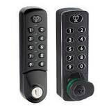 Picture Black digital mechanical lock inside and ouside facings