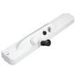 Picture whitco locking window winder white colour oblong steel casing small winder at font of lock with plast plastic handle locking cylinder incorporated in face of lock